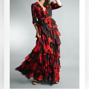 Baxis Black Label dress maxi long sleeves